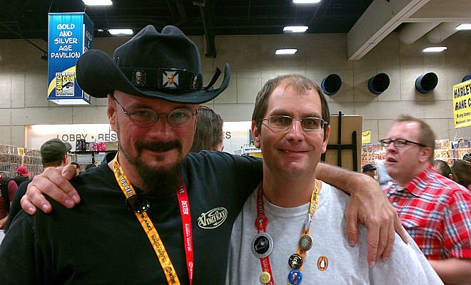 E.C. McMullen aka Feo Amante and Paul V. Wargelin at the San DIego Comic Con